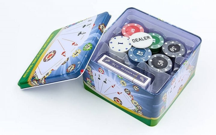 Набір для покеру D7 на 120 фішок з номіналом, в коробці Винница - изображение 4