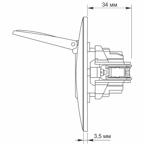 BINERA білий Розетка внутрішня 1-а із заземленням з кришкою Videx Житомир