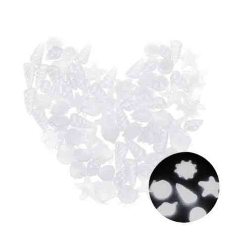 Камушки светящиеся в аквариум и сад серые разнофигурные - в наборе 10штук, (размер одного камня 1,5-2,5см) Киев