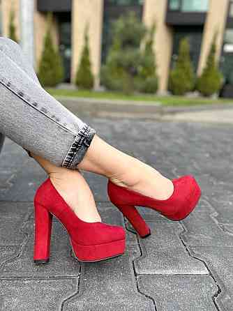 Туфлі жіночі STILLETA червоні еко-замша каблук 12см (A115-9321-21) Коломия