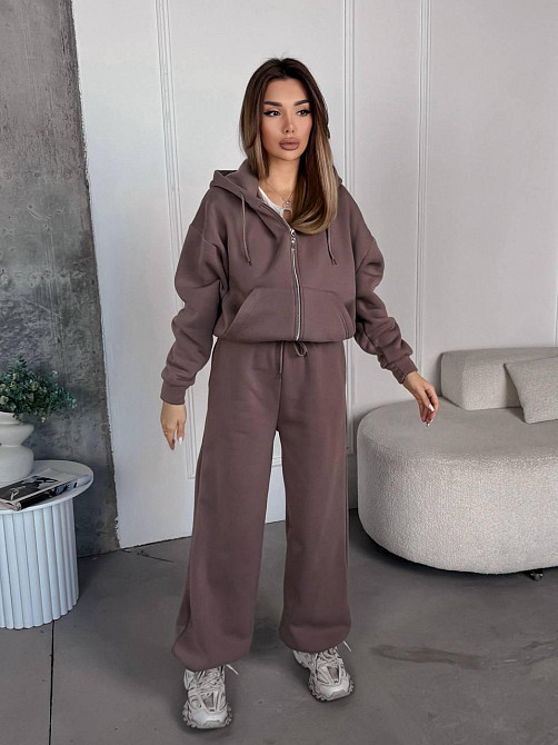 Жіночий теплий костюм з широкими штанами Одеса - фото 4