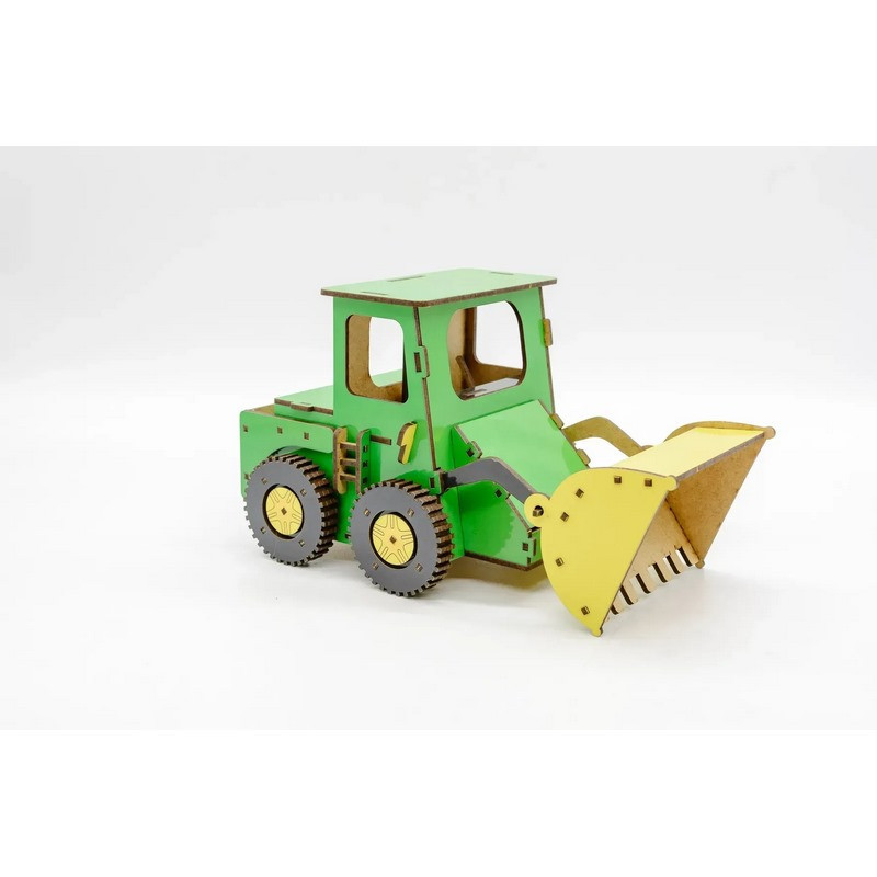Дитячий дерев'яний 3D конструктор "Бульдозер" Puz-26918, 91 деталь Вінниця - фото 4