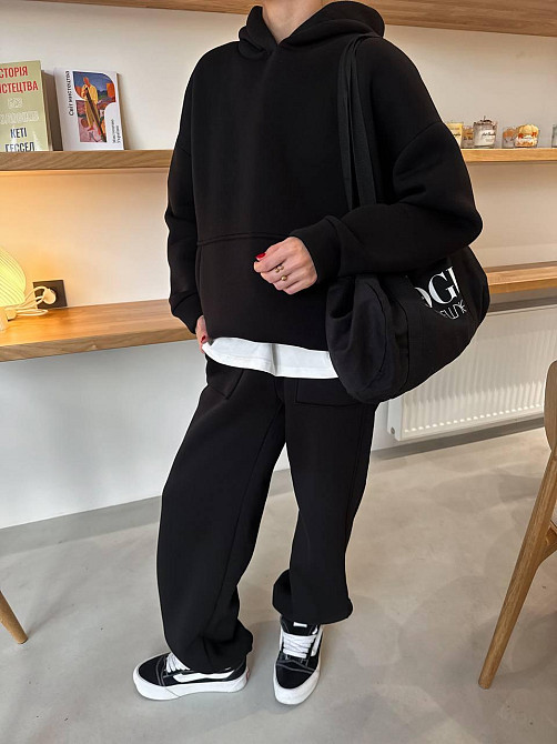 Жіночий теплий костюм Чорний 48/52 Харків - фото 2