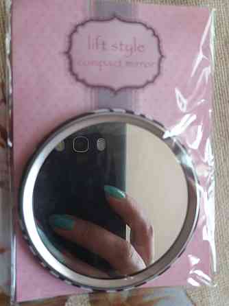 Зеркало косметичное - диаметр зеркала 7см, стекло, метал Киев