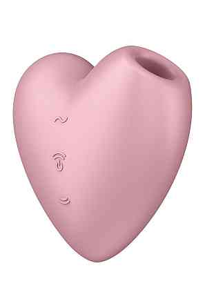 Вакуумний стимулятор-серце з вібрацією Satisfyer Cutie Heart Light Red Sex Aura Київ