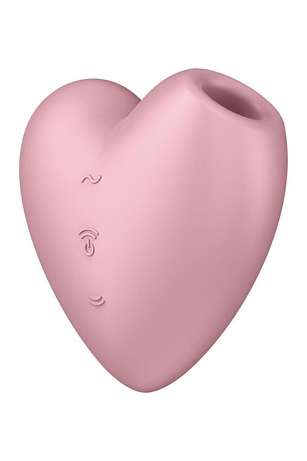 Вакуумний стимулятор-серце з вібрацією Satisfyer Cutie Heart Light Red Sex Aura Київ - фото 1
