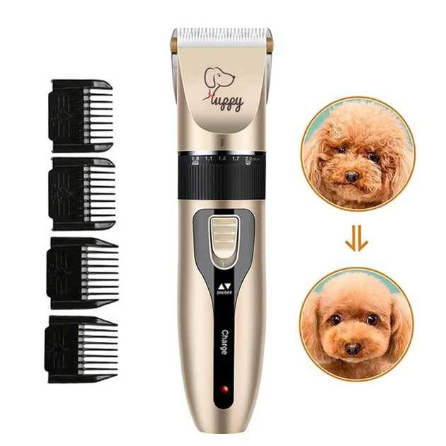 Машинка триммер для стрижки тварин собак / котів на акумуляторі з набором насадок Puppy SP-19 Львів - фото 16