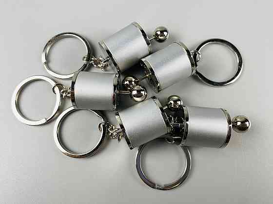 Брелок коробка передач для ключів, брелок КПП на ключ для водія з металу сріблястий з металу Мукачево