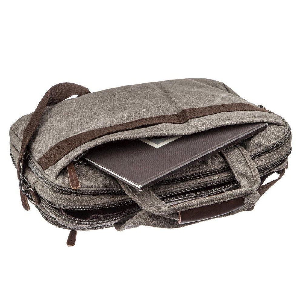 Сумка текстильна для ноутбука 15.6 Сіра (Vintage) Київ - фото 3