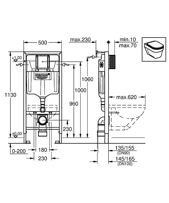 Інсталяція для унітазу Grohe Rapid SL   ( 38536001 ) 38944 Харків - фото 3
