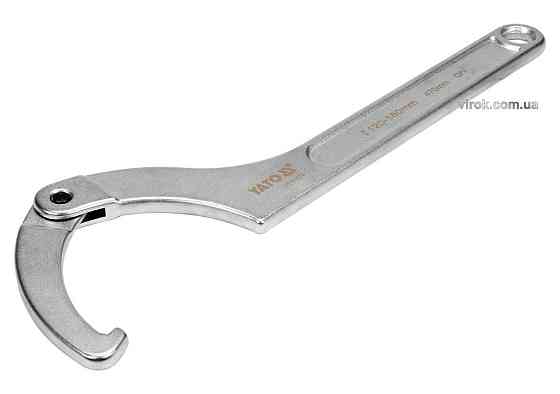 Ключ гаковий з носиком на шарнірі в діапаз. M= 120-180 мм YATO, Хр-Ванад., L= 470 мм [5/10] Одеса