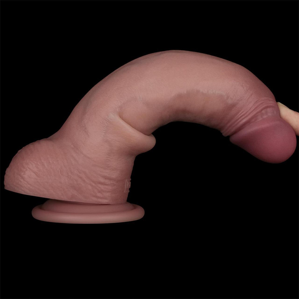 Фалоімітатор - Sliding Skin Pro II Dual Layer Silicone Dong 8.5" Flesh Sex Aura Київ - фото 9