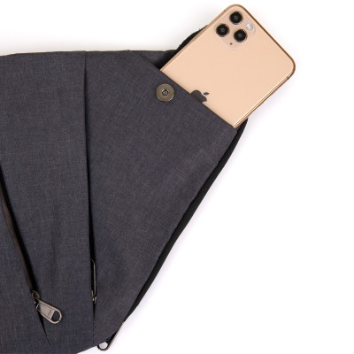 Сумка Vintage Слінг нейлонова Сіра (20558) Вінниця - фото 5