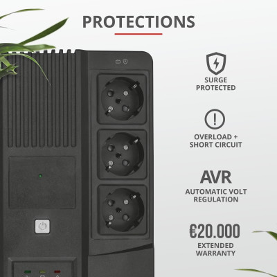 Источник бесперебойного питания Trust Maxxon 800VA UPS (23326_TRUST) Винница - изображение 2