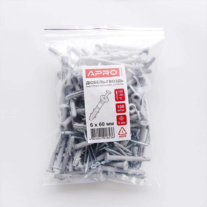 Дюбель-гвоздь швидкого монтажу, грибок 6* 80 (100 шт.) Харків - фото 1