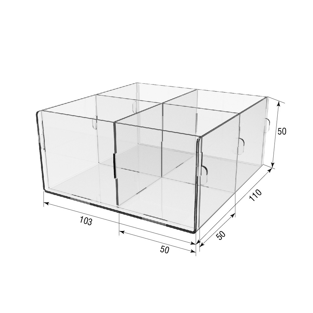 Коробка EKOSTAR 4 ячейки 103х110х50 Киев - изображение 3