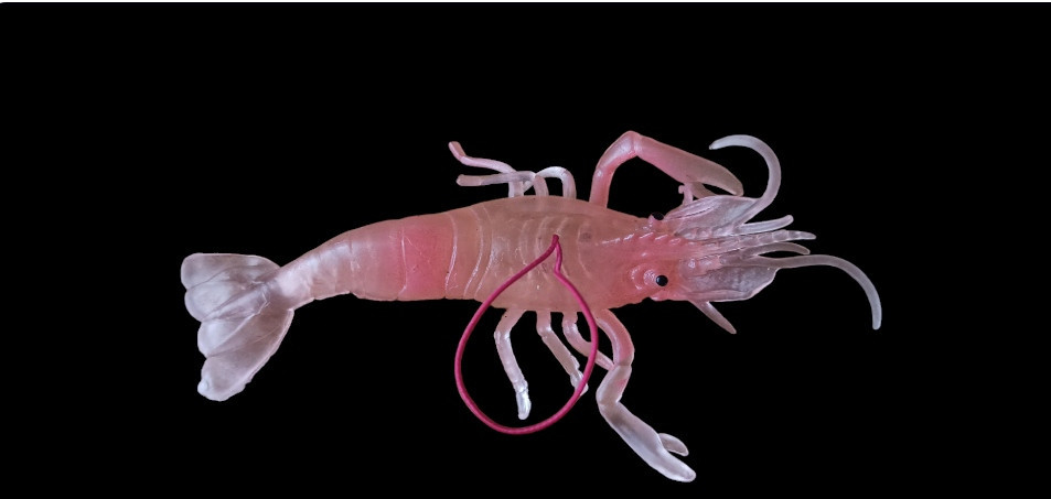 Іграшкова силіконова велика креветка 13 см рожевий Київ - фото 4