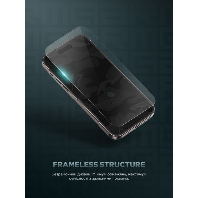 Стекло защитное Armorstandart Infinity Black Icon 2.75D Apple iPhone 17 / 17 Pro / 16 Pro (ARM86416) Винница - изображение 2