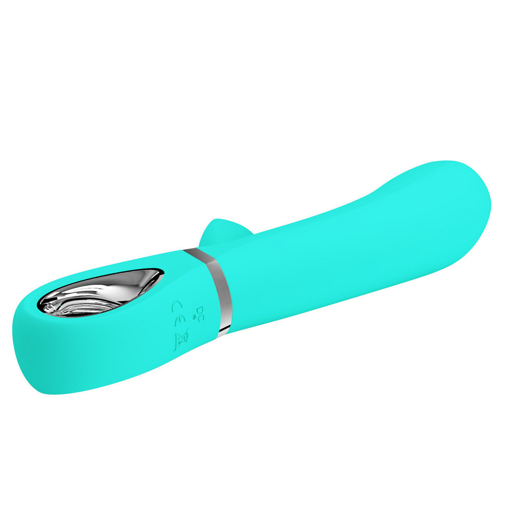 Вибратор с мягкой головкой и клиторальной стимуляцией Pretty Love - Thomas USB Green, BI-014621-3 Sex Aura Киев - изображение 7