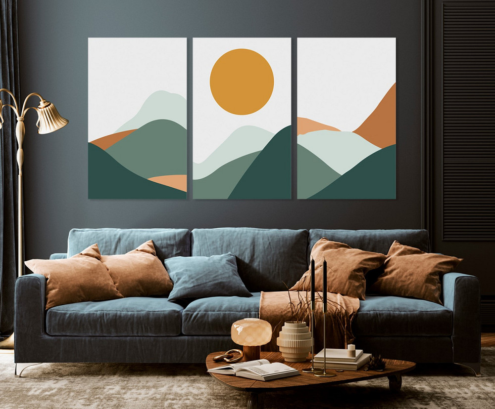 Модульная картина в гостиную / спальню  Гірський пейзаж    ART-191_3A Киев - изображение 3