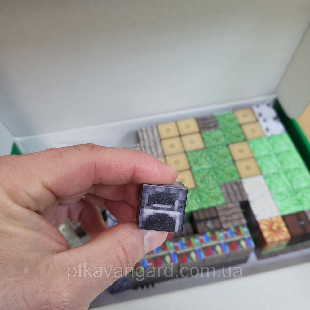 Магнитный конструктор Майнкрафт 128 магнитных блоков база возле дерева с фигурками 5шт Dream World LZCK 024 Хмельницкий - изображение 4