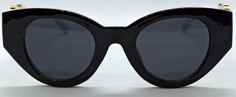 Брендові окуляри жіночі чорно-білі, великі, із золотим логотипом модні. Київ - фото 7