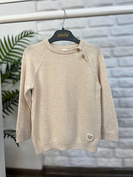 Дитяча кофта з Ґудзиком для хлопчика LC Waikiki Бєж 9-12 міс (74-80см) Київ - фото 1