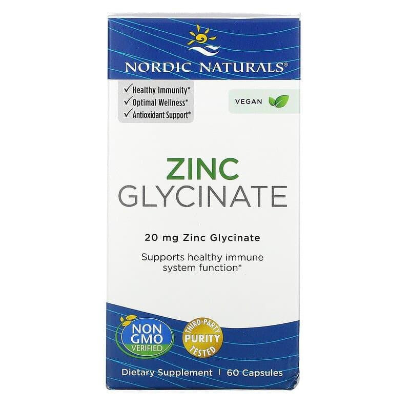 Гліцинат цинку Nordic Naturals Zinc Glycinate 20 мг 60 капс Київ - фото 2