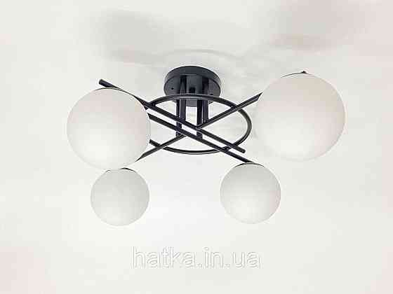 Подвесная люстра на 4 плафона 91182/4 черная Киев