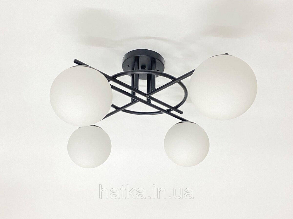 Подвесная люстра на 4 плафона 91182/4 черная Киев - изображение 1