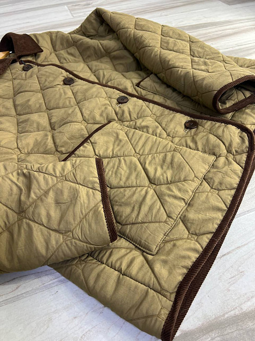 Куртка жіноча Lady Yep 9090 сорочка оверсайз стьобана демісезонна на гудзиках комбінована з вельветом коричнева, коричневий, M Київ - фото 4