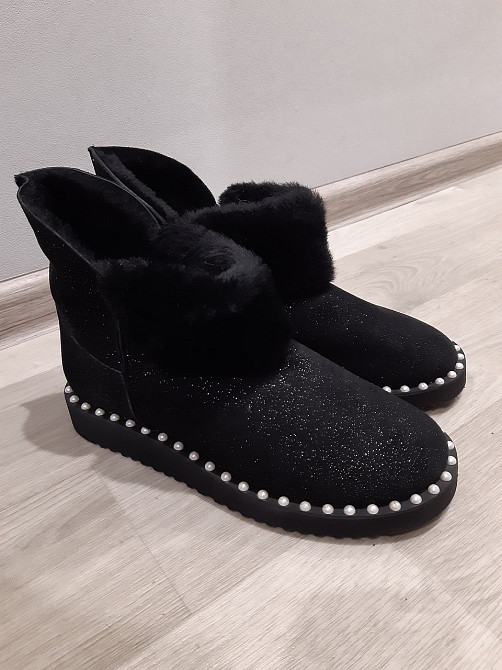 Уггі жіночі короткі замшеві 37 чорний Київ - фото 8