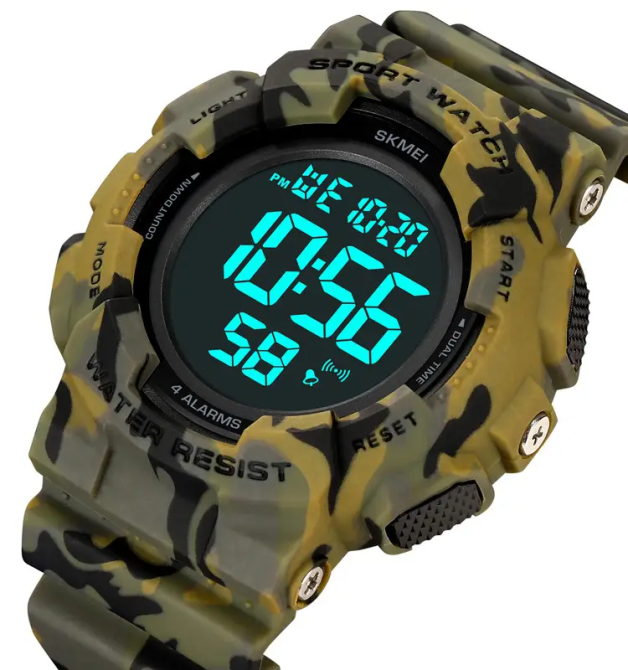Чоловічий наручний спортивний годинник Skmei 2081 Камуфляж з чорним Вінниця - фото 5