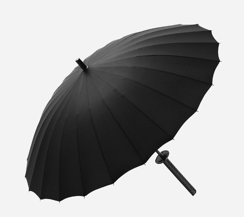 Парасоля-тростина Катана на 24 спиці!! з ЧОРНОЮ ручкою! Зонт меч самурая Кременчук - фото 7