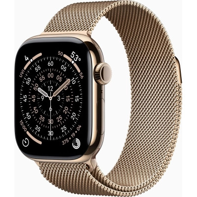 Смарт-часы Apple Watch Series 11 GPS + Cellular 42mm Gold Titanium Case with Gold Milanese Loop (MF8Y4RK/A) Винница - изображение 1