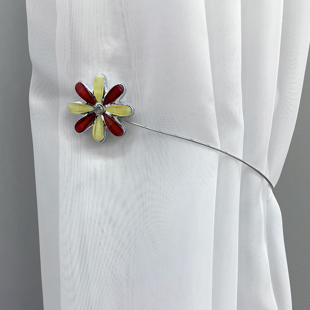 Магніти для штор та гардин "Квітка" набір 2 шт Червоний з жовтим (81-251) Київ - фото 3