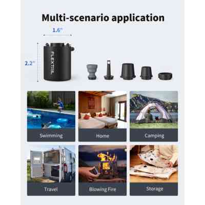 Насос для надувной мебели Flextail Tiny Pump, чорний (6975755961323) Вінниця