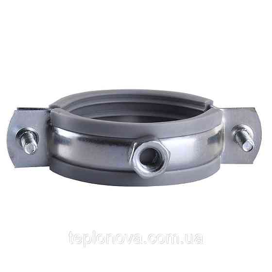 Хомут у зборі CR 1 1/2" (47-53мм) з гвинтом-шурупом 8*100 і дюбелем у уп., сірий Чернівці