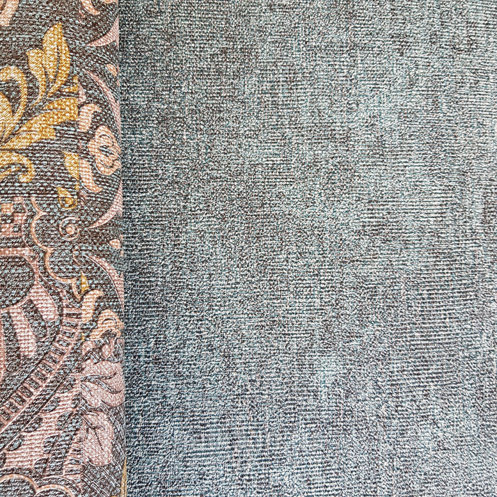 Шпалери метрові вінілові на флізелін Yuanlong Samsara однотонні ефект потертості під штукатурку зелені Київ - фото 2