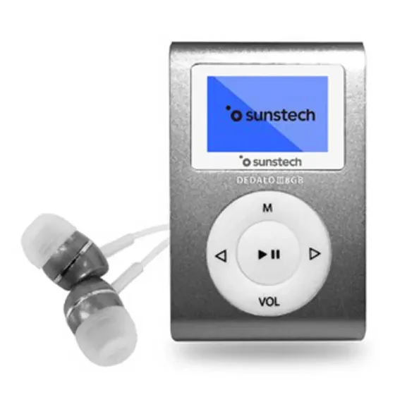 MP3-плеер Sunstech DEDALO III 8GB FM Grey, радио, диктофон, клипса Днепр