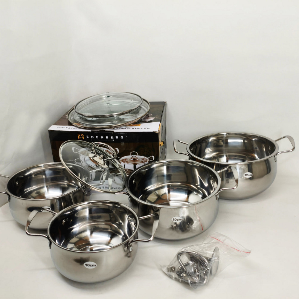 Набор кастрюль качественных с крышками, Набор кастрюль с крышками для кухни премиум BN-99 Львов - изображение 7