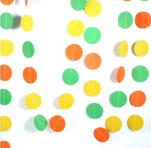 Гирлянда кружки на нитке для декора 4 м на 6 см разноцветный Киев