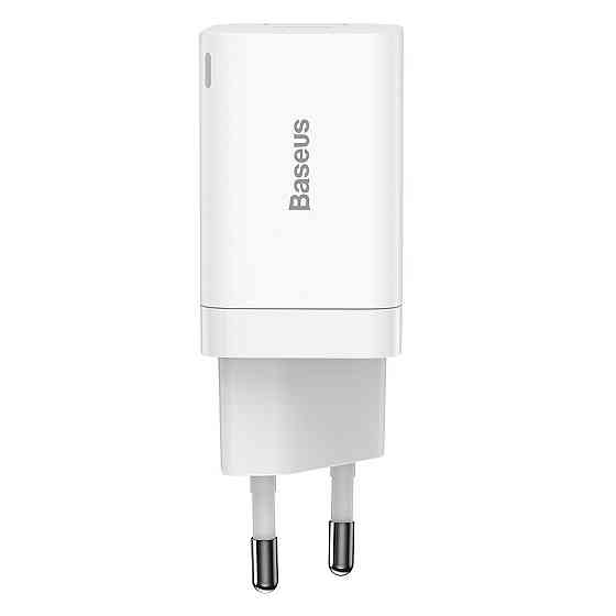 Мережевий зарядний пристрій Baseus Super Si Pro Quick Charger C+U 30W EU, колір білий CCSUPP-E02 Одеса