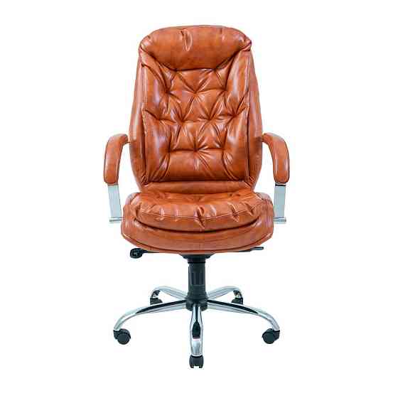 Офисное Кресло Руководителя Venice М1 Tilt Хром Кожа Lux Светло-коричневый Киев