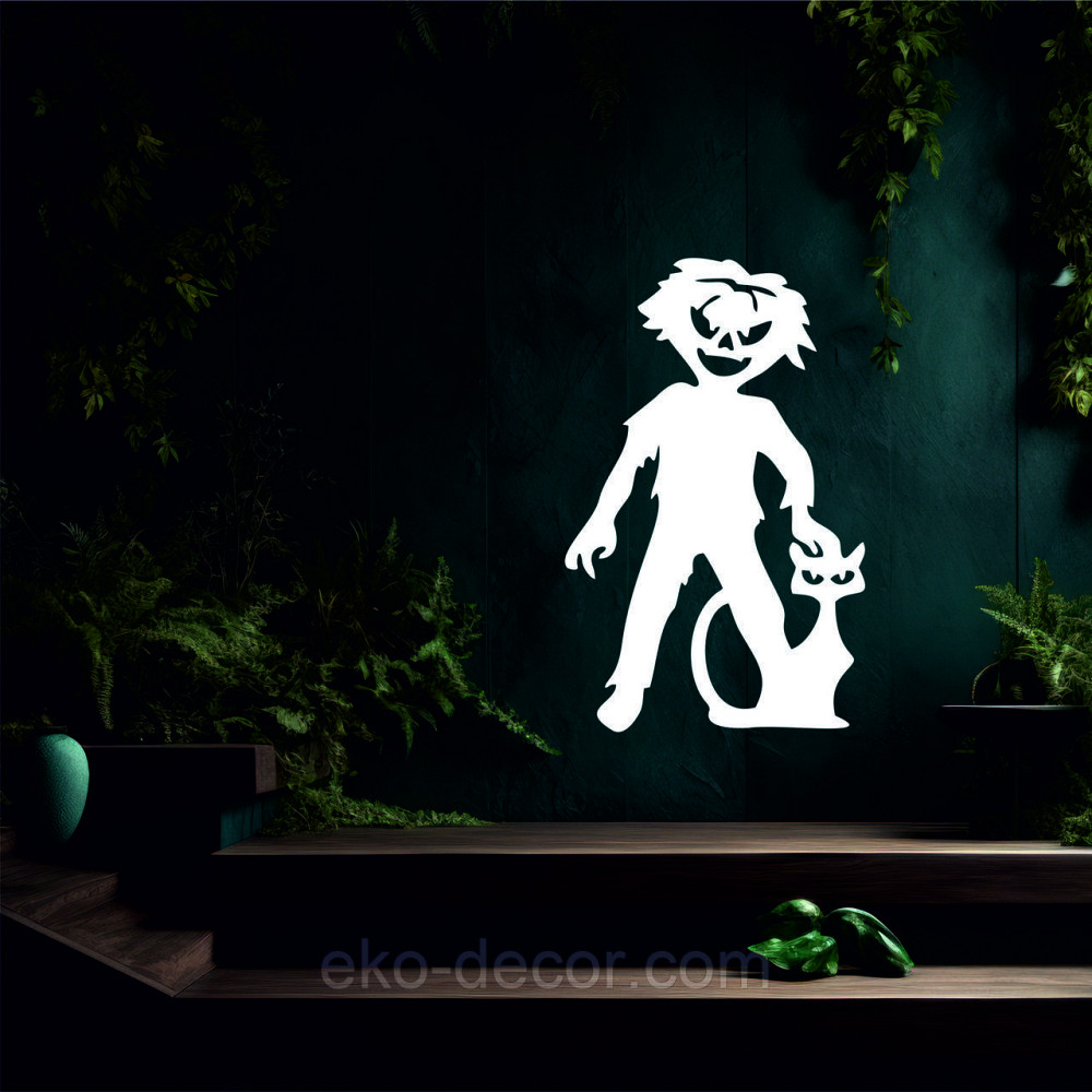 Декоративне настінне Панно «Сілует дітей. Гелловін», Декор на стіну 70*44 см, Білий Київ - фото 3