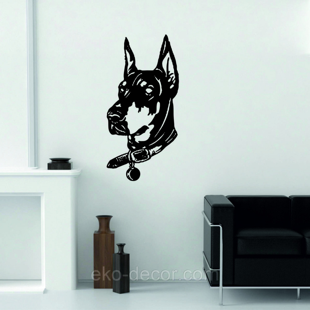 Декоративное настенное Панно «Доберман», Декор на стену 70*34 см, Черный Киев - изображение 5