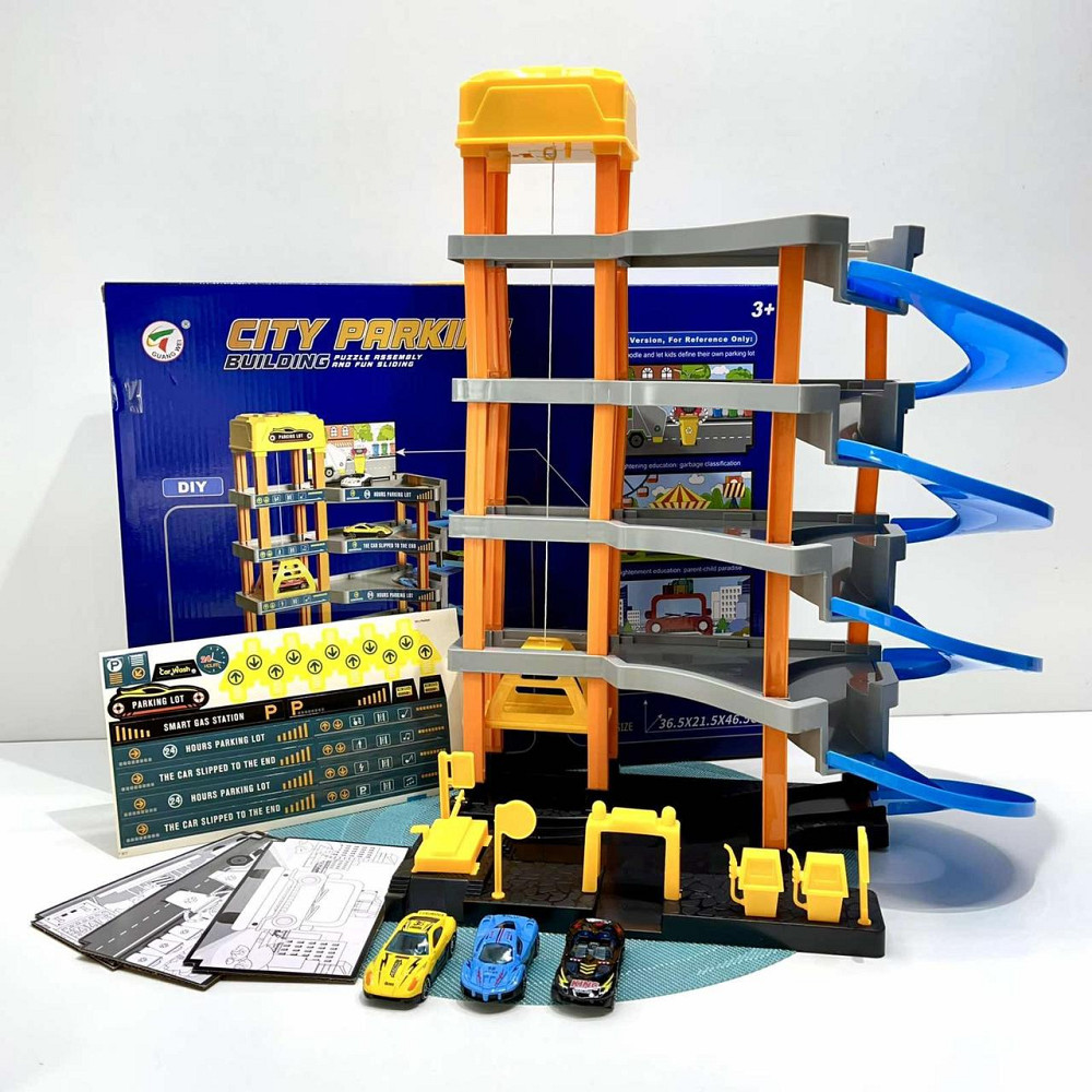 Гараж паркування 5 поверхів спіральний спуск ліфт 3 шт машинки (P9988A-4) Чернігів - фото 2