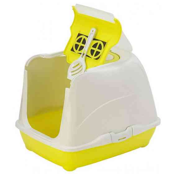 Moderna Flip Cat Jumbo МОДЕРНА ФЛИП КЕТ ДЖУМБО закритий туалет з відкидною кришкою для котів, 58х45х42см Київ