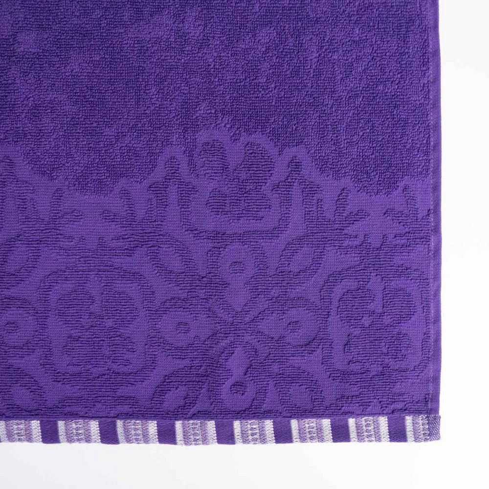 Полотенце махровое для душа с орнаментом GM Textile 70х140см 400г/м2 (Фиолетовый) Сумы - изображение 4