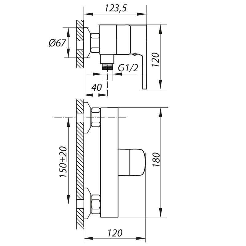 Змішувач для душу Zerix TDS A439 моделі ZX2926 Харків - фото 2